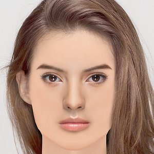3D model Vanessa Ponce de Leon Head - No Hair