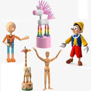 Wooden Toys Rigged Collection for Maya