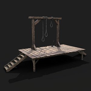 Medieval Gallows 3D model