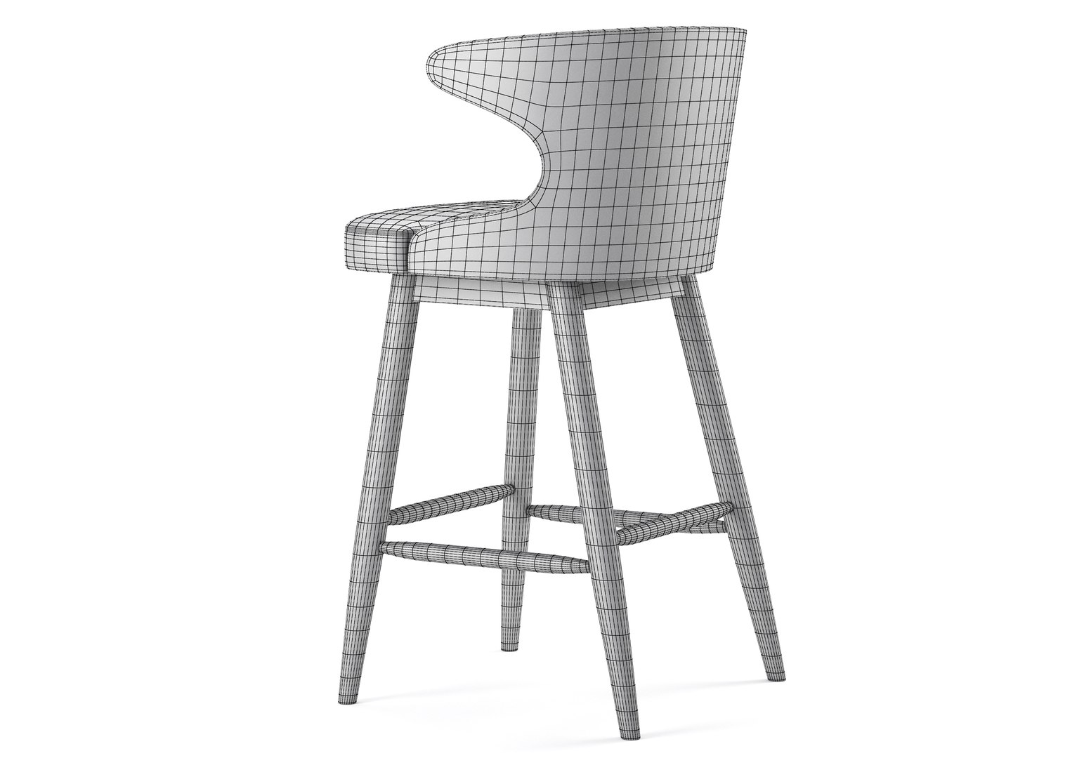 Kamryn Midcentury Modern Bar Stools Model TurboSquid 1948964