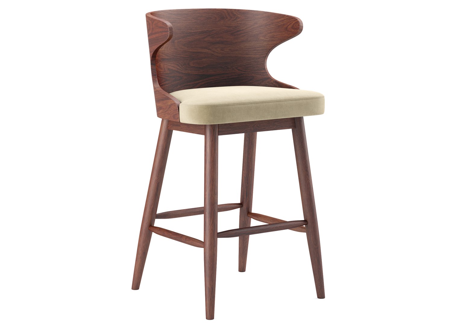 Kamryn Midcentury Modern Bar Stools Model TurboSquid 1948964