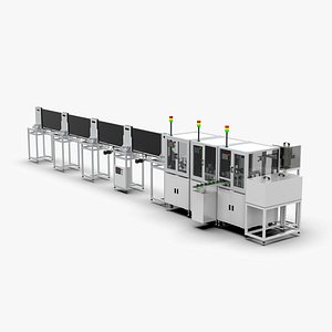3D Automatic Profile Cutting Punching Fastener Assembly Line model