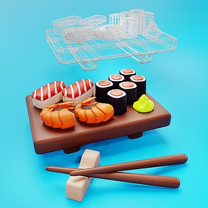 Cartoon Food Pack 3D model