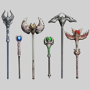 Fantasy RPG Staff Weapons