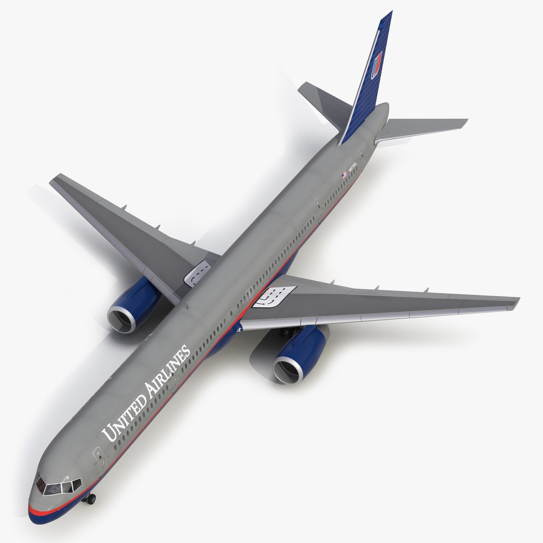 Boeing 757-300 United Airlines 3D Model 3D model preview