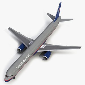 Boeing 757-300 United Airlines 3D Model