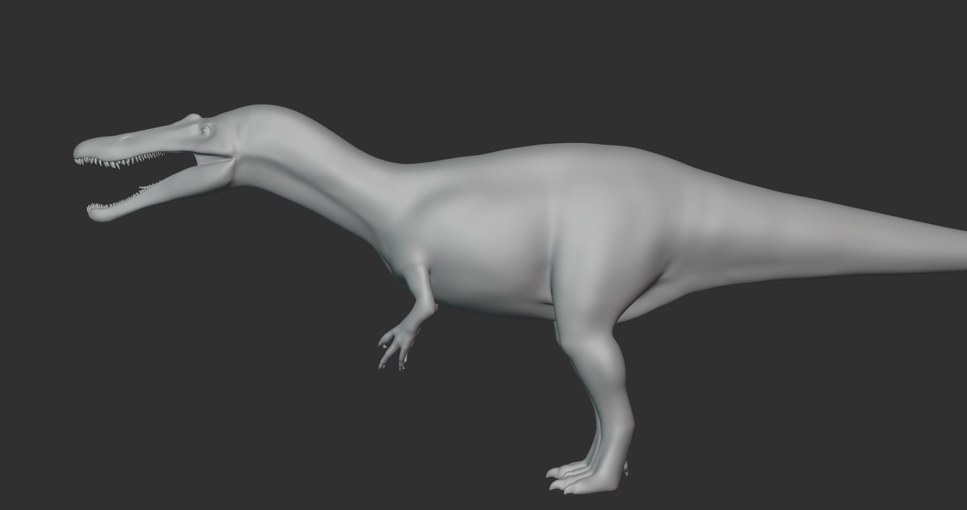 Suchomimus Basemesh Low Poly 3D model - TurboSquid 1995307