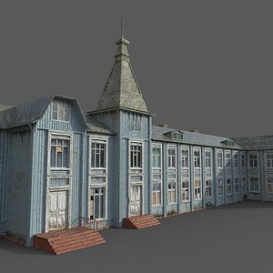 Old Abandoned Wooden Mansion PBR