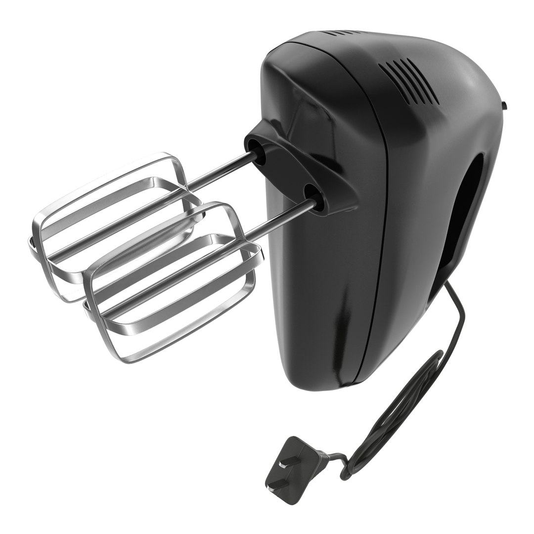 Hand Mixer Black 3D model preview