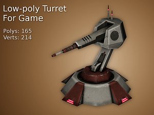 SciFi turret Lowpoly