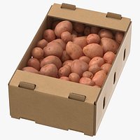 Cardboard Display Box 01 with Red Potatoes Game Ready