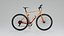 Mountain Bike 3D Model Red to Orange Gradient Frame with Bar Ends Royalty Free Brand