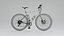Mountain Bike 3D Model Red to Orange Gradient Frame with Bar Ends Royalty Free Brand