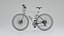 Mountain Bike 3D Model Red to Orange Gradient Frame with Bar Ends Royalty Free Brand