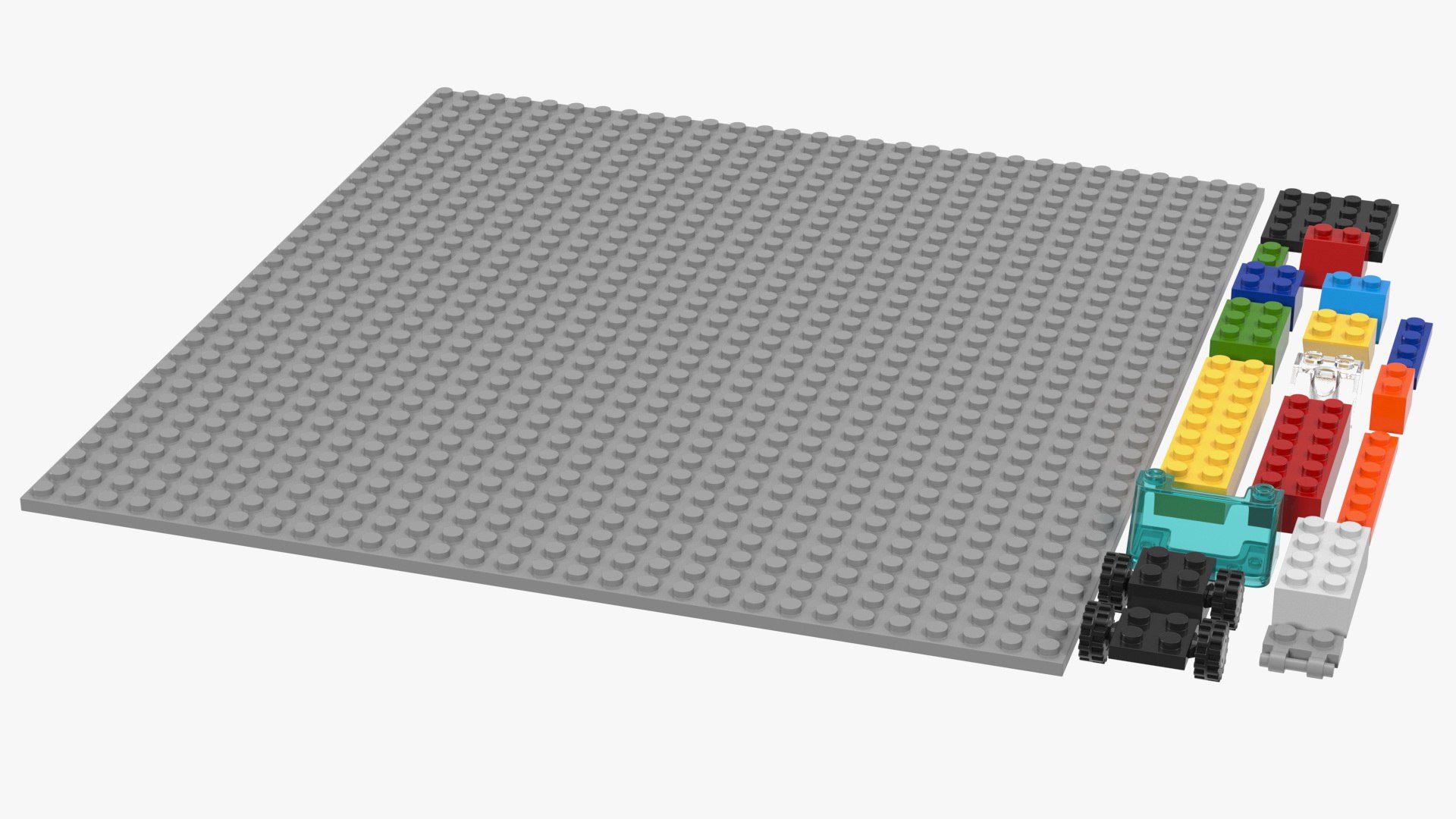 Toy Building Blocks Lego Set 3D model preview