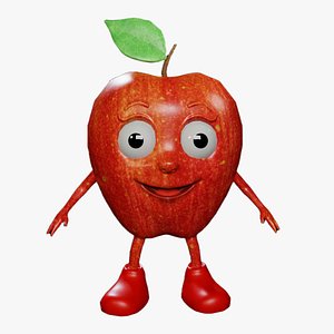 3D Cute apple model