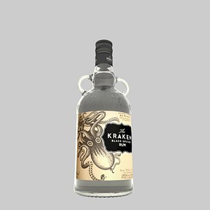 3D model bottle kraken rum