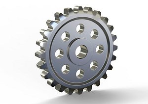 realistic metalic gear 3D model
