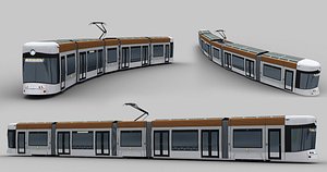 Marseille France tramway Low-poly