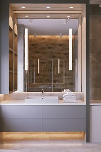 3D bathroom interior scene corona