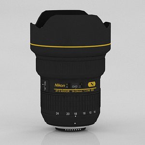 3d model lens nikkor 14-24 2