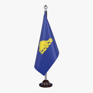 USA States oregon back Flag Stand 3D