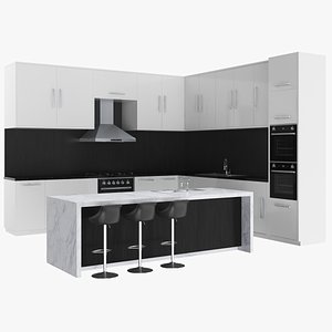 Kitchen Unit With Island Counter