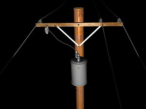 3d lwo telephone pole