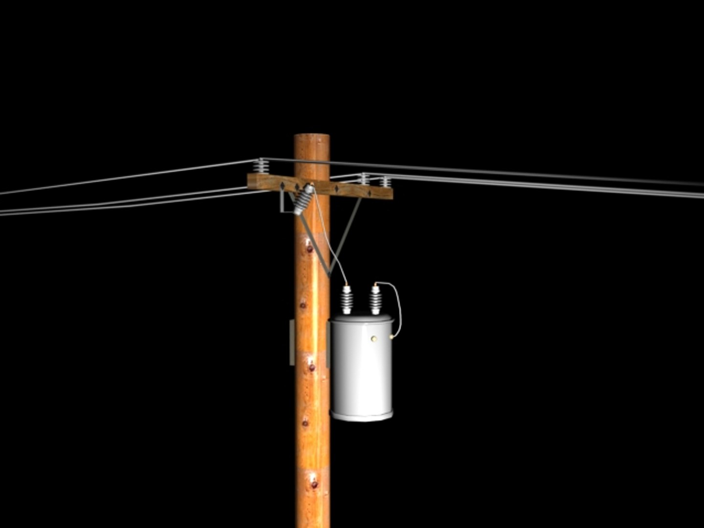 3d Lwo Telephone Pole