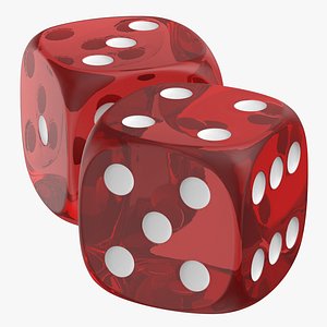 Red Transparent Dice 02