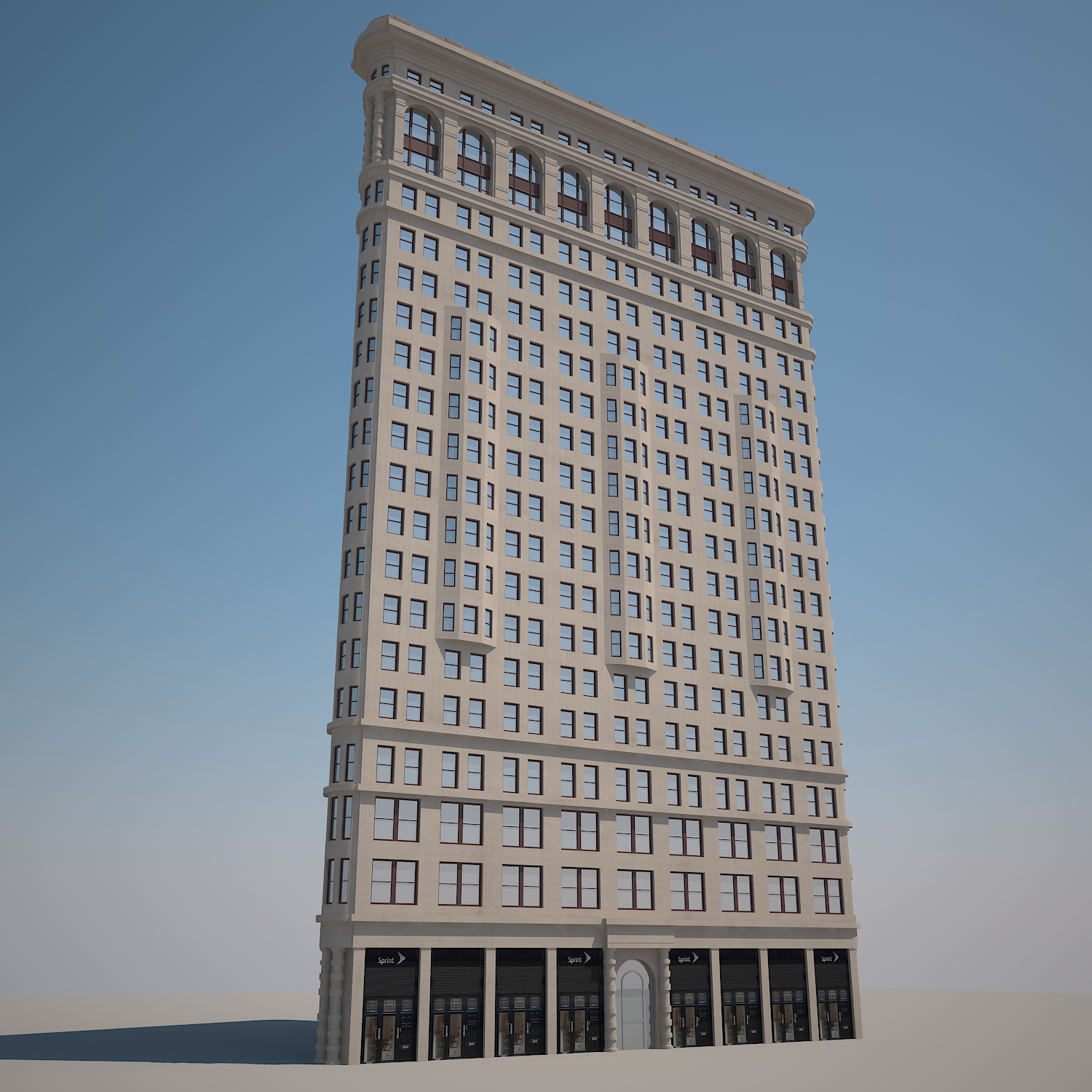 3d model flatiron building flat