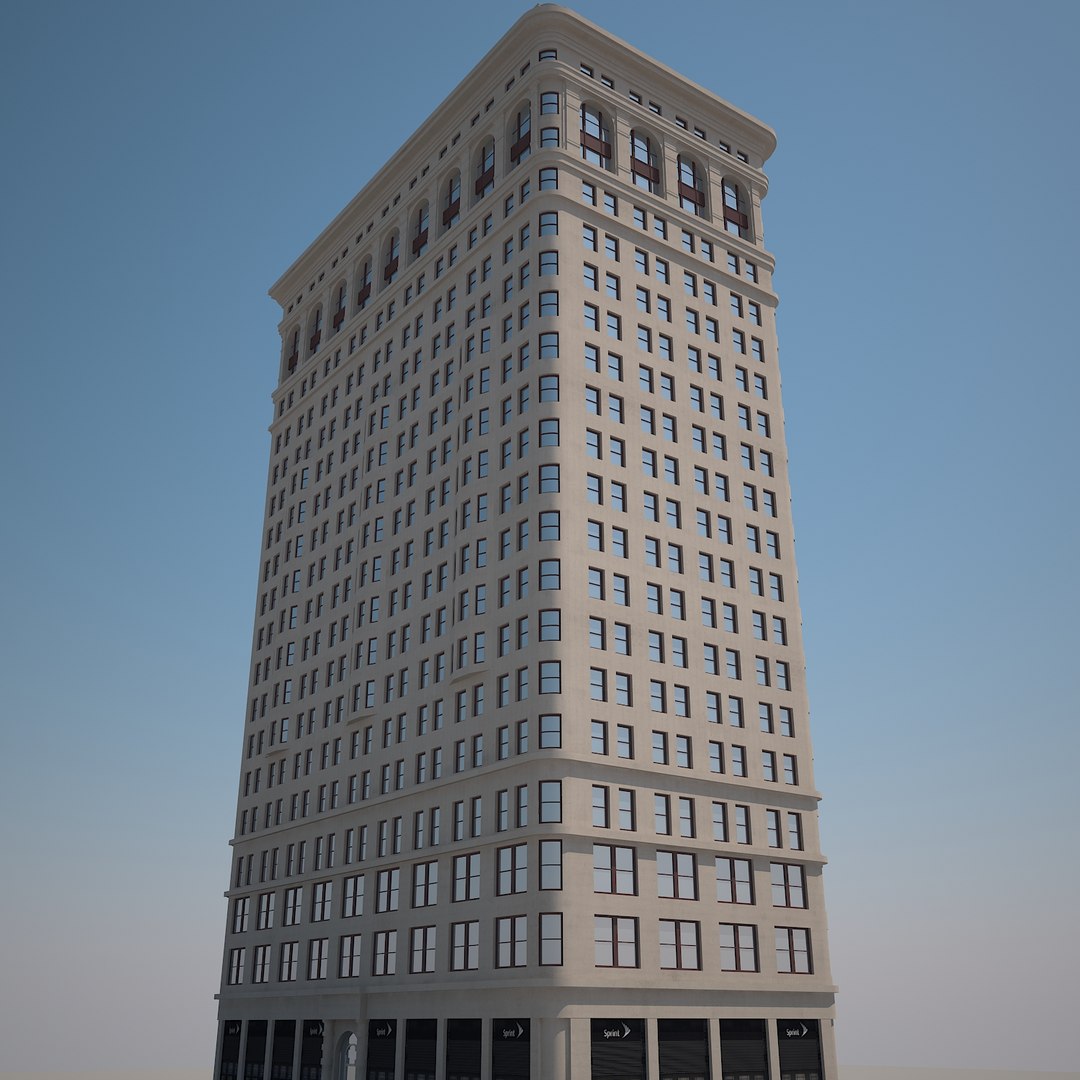 3d Model Flatiron Building Flat