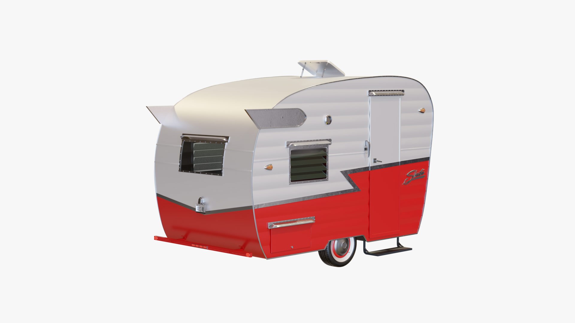 3D Vintage Shasta Travel Trailer 1969 TurboSquid 2294151