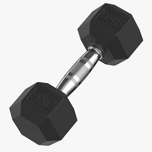 Rubber Dumbbell 9kg