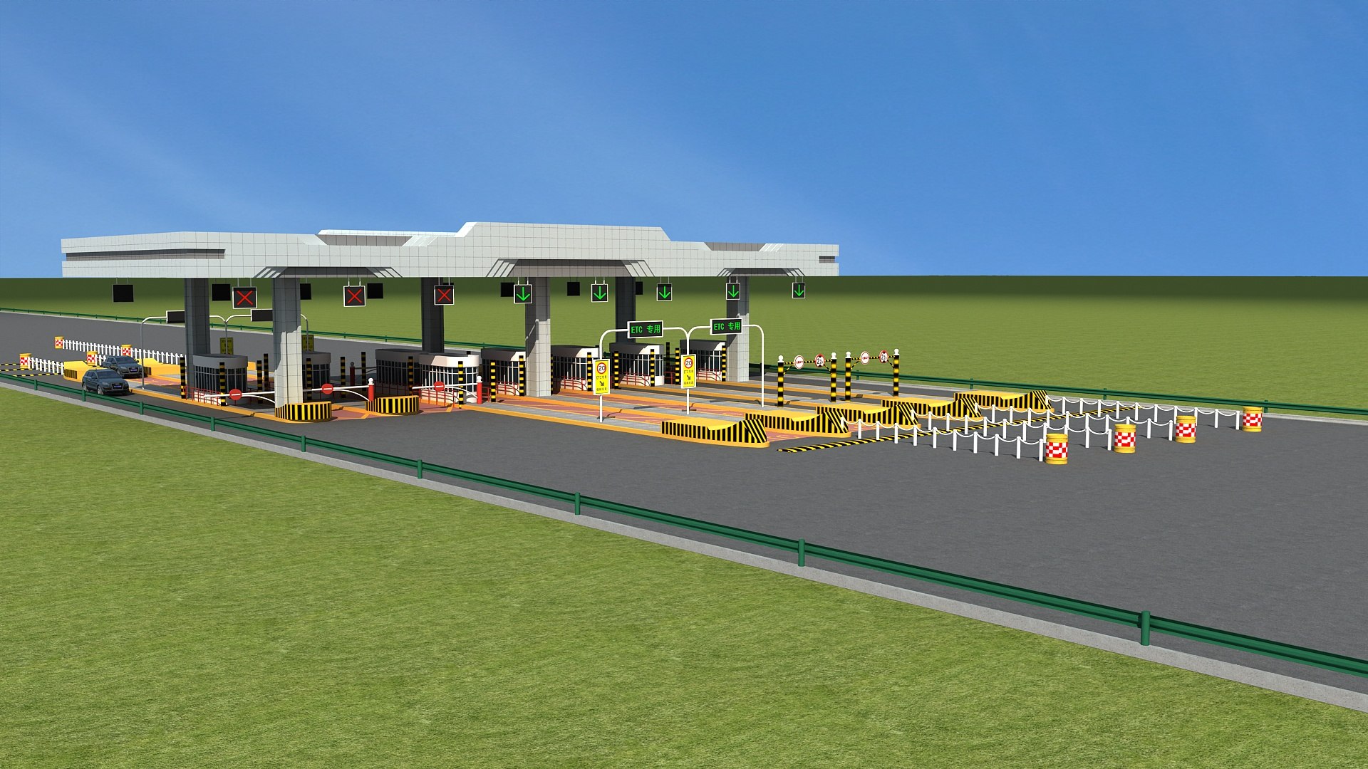 3D Toll Plaza - TurboSquid 2145012