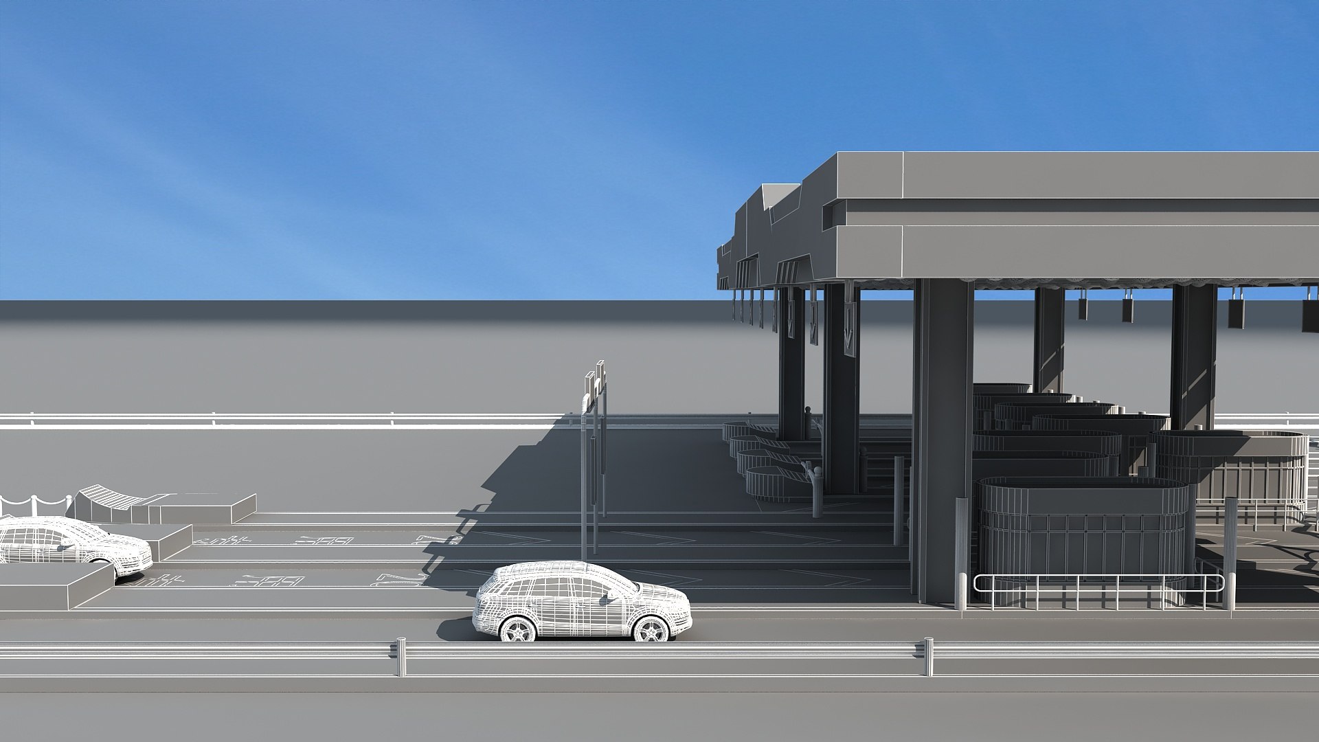 3D Toll Plaza - TurboSquid 2145012