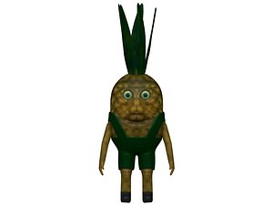 Cartoon Pineapple 3D model