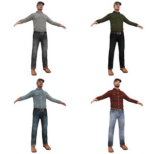 3d model pack worker
