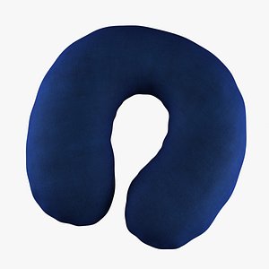 Dark blue velvet neck pillow
