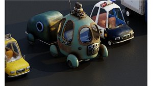 pack Cartoon City 3D model
