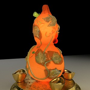 chinese gourd yuanbao 3D model