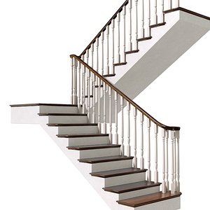 Classic Modern interior Stair stairway 3D model 3D