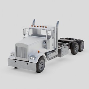 Semi Truck W900 Realistic 3D