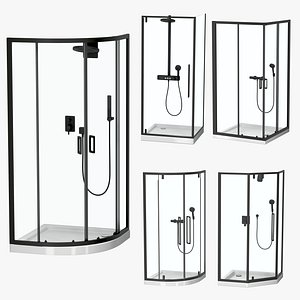 Shower enclosures by RGW set 3D model