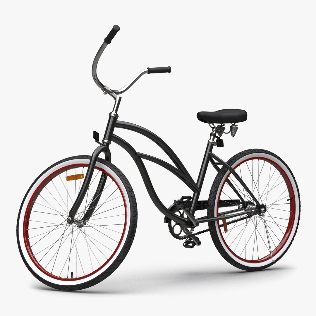 Beach Bike Generic Rigged 3D Model 3D model preview