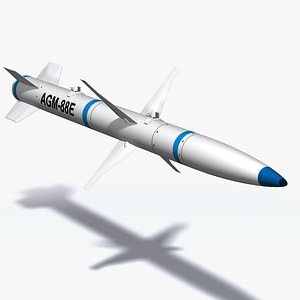 agm-88 harm missile 3d model