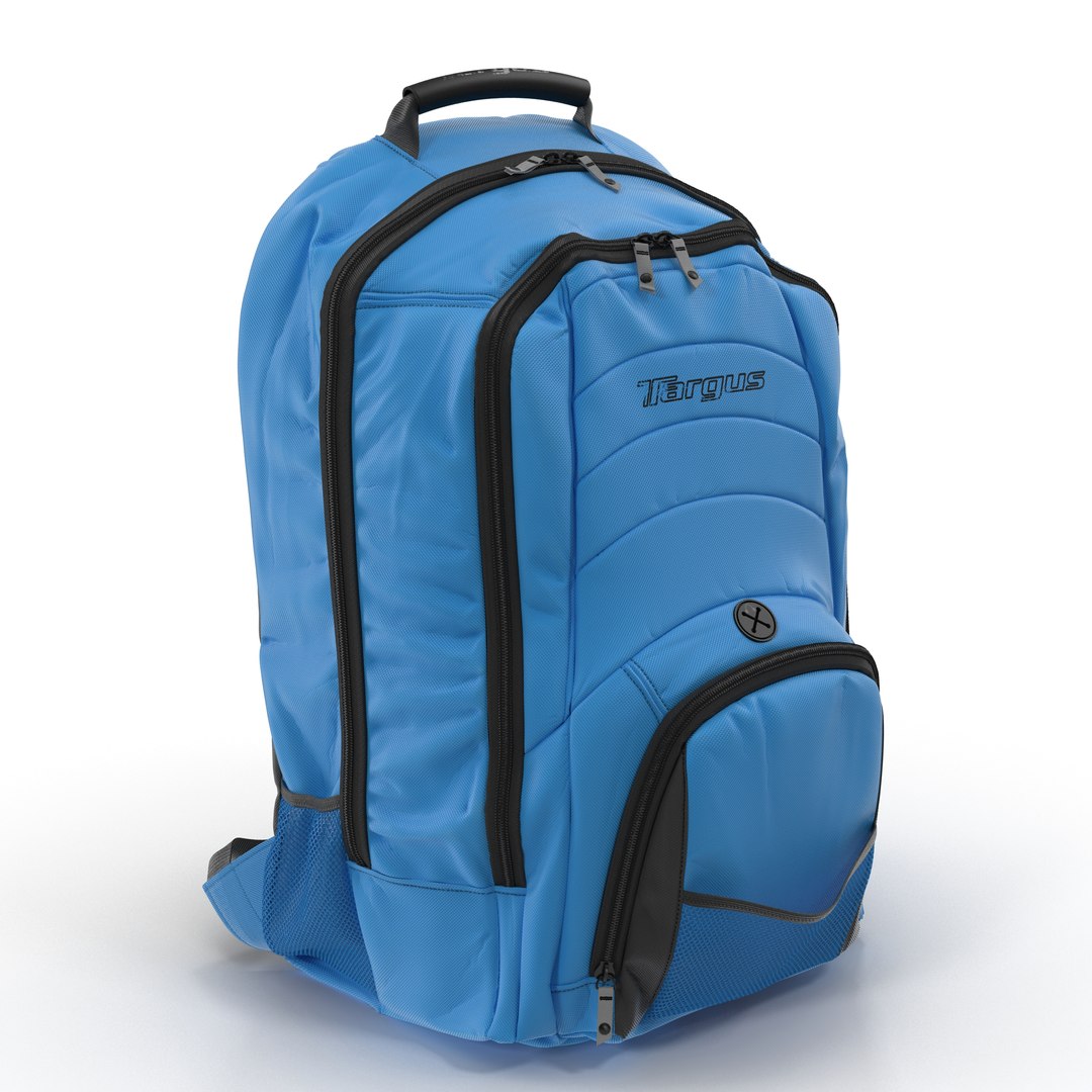 Backpack Blue 3D Model preview