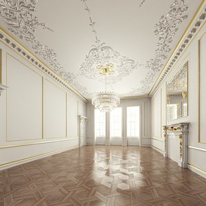 classic interior rooms 3D