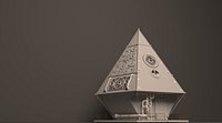 Fantasy dimond  shaped steampunk house