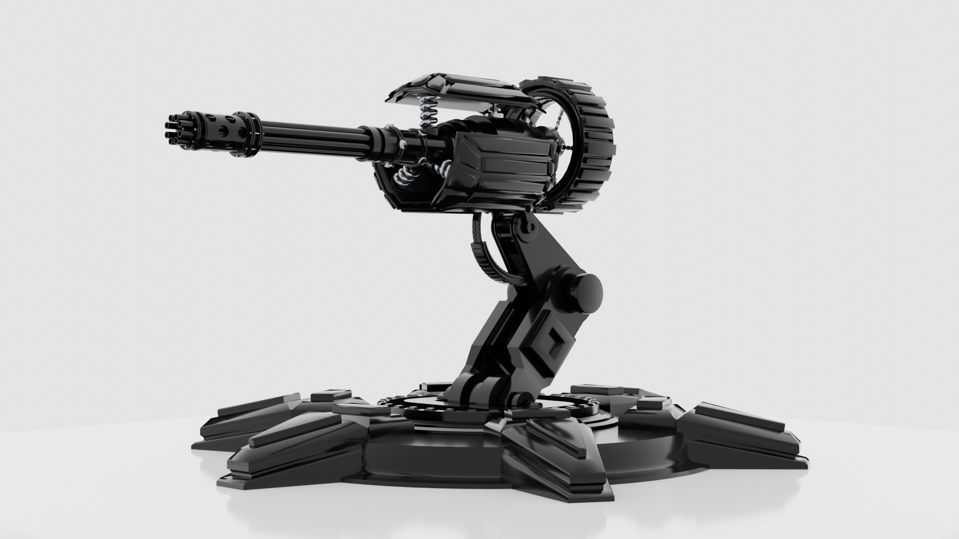 3D Mini Turret Gun - TurboSquid 1483681